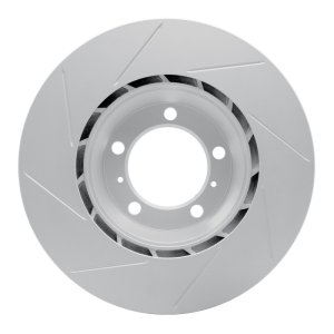 Porsche Panamera Brake Rotor (1) - Left Rear - R1 Concepts - Slotted GeoSPEC Coated - `10-`20